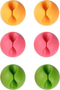Shintop Cable Clips, Desk Cable Drop, Desk Wire Clips for All Your Computer, Electrical, Charging or Mouse Cord (Colorful,6pcs)