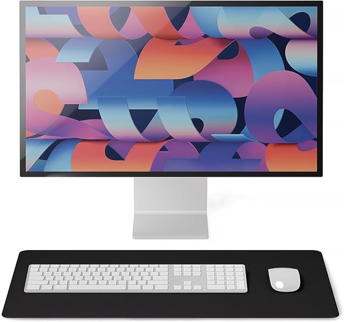 Jotsome Leather Desk Pad Mat, Non-Slip Desk Blotter Pad - Desk Protector for Office, Home, Laptop, and Desktop, Gift for The Holidays or Christmas (Black, 24" x 14")