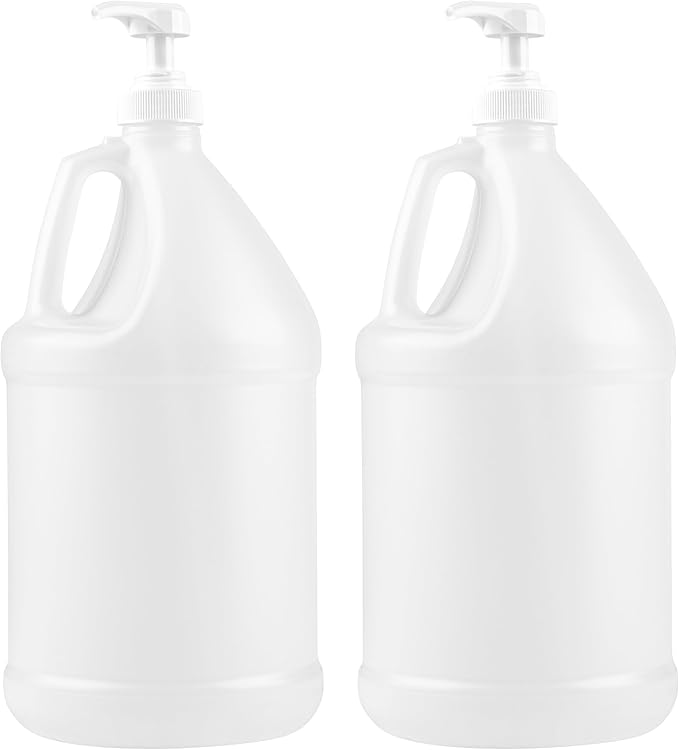 kitchentoolz 1 Gallon Jug with Pump - Plastic, Pack of 2