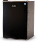 BLACK+DECKER 2.5 Cu. Ft. Compact Refrigerator, ENERGY STAR Certified, Single Door Mini Fridge with Chiller Compartment, Personal Fridge for Home or Dorm Room, R600a Refrigerant, BCRK25B, Black