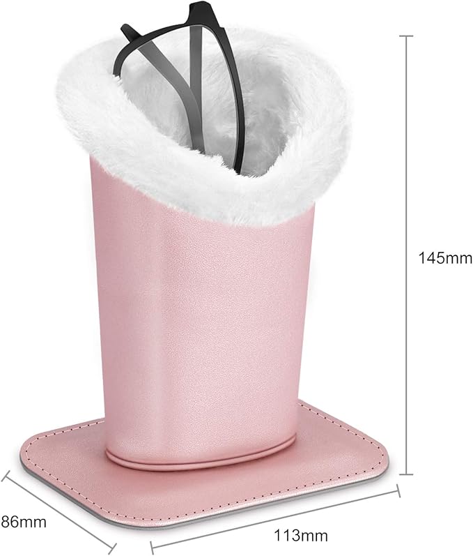 Fintie Plush Lined Eyeglasses Holder, Glasses Stand Case, Anti-scratch Glasses Storage Organizer for Desk, Nightstand, Office