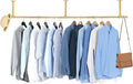 72inch Industrial Pipe Clothes Garment Rack Ceiling Mount For Hanging Rod Bar for Laundry Room Up to Max Load 135Lb