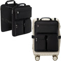 Over Luggage Organizer Bag for Suitcase with Multi Pockets, 16” Laptop Bag with Handle, Portable Travel Organizer Bags for Luggage with Adjustable Straps, Tote Carry Bag for Men Women(Black)