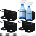 Tandefio 4 Pcs Spray Can Holder Metal Aerosol Bottle Holder Wall Mount Bottle Organizer Double Holes Spray Can Rack with Hardware Easy Install Storage Rack for Garage and Home