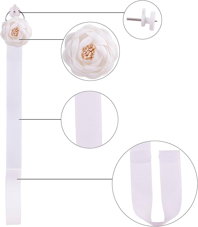 6PCS Bow Holder Hair Bow Organizer,Baby Decorative Hair Accessories Organizer,Flower Hair Clips Storage Bow Holder for Girls Hair Bows,Room Nursery Wall Hanging Decors (hua-6-B) (hua-6-B) (hua-6-B)