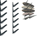 Snowboard Wall Mount, Adjustable 5/6 Board Surfboard Rack, Surfboard Wall Hangers for Surfboard, Wakeboard, and Snowboard Storage at Home or Garage