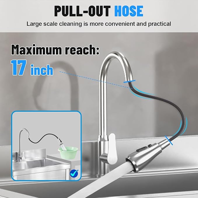 Stainless Steel Utility Sink Commercial Stainless Steel Double Bowl Utility Sink with Faucet, Drainboard & Lower Shelf - Heavy Duty Kitchen Prep & Cleaning Station for Restaurant, Garage, Laundry Room