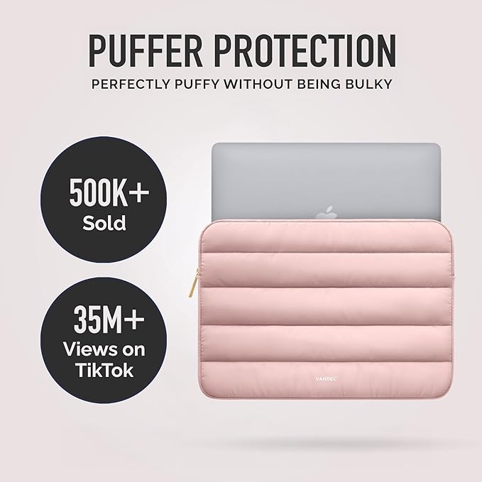 Vandel - The Original Puffy Laptop Sleeve 15-16 Inch Sleeve for Women and Men MacBook Pro 16 in Case, Cute Computer Bag 15.6 Inch HP Carrying Case - Apple, Asus, Dell, HP Laptop Case 15.6 Cover