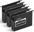 Plastic Hanging File Folders Letter Size,Heavy Duty 2" Expandable File Folder with Tabs,12 Pack Reinforced Expanding Hanging Folder,File Cabinet Folder,Extra Capacity Hanging Organizer for Home Office