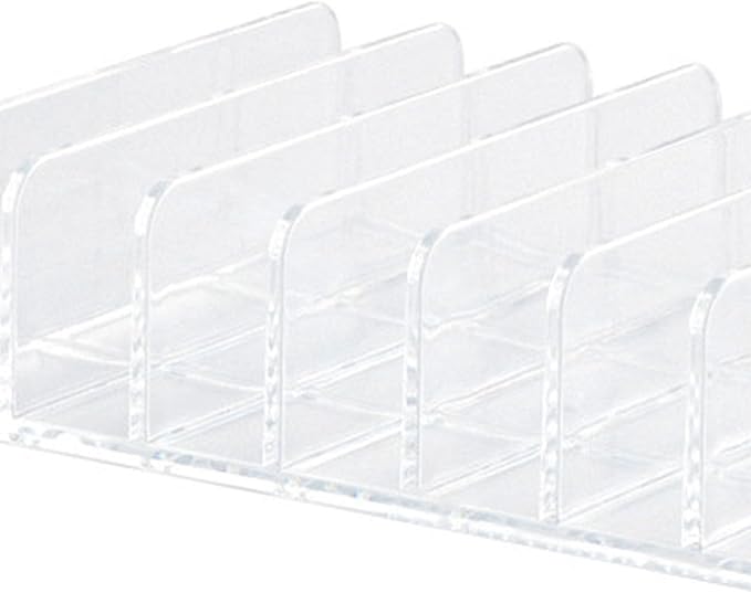 JUOPZKENN Eyeshadow Palette Makeup Organizer, Clear Plastic Makeup Palettes Organizer Divided Sections Cosmetics Stand Rack Holder For Eyeshadows Blush 7 Slots(Large)