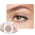 Light Nude Brown Single Glitter Eyeshadow Makeup, Neutral Powde Eye Shadow for Women, Nude Shimmer Singles Eyeshadow Palette Pigmented Waterproof, Girls Christmas Eyeshadows Gift