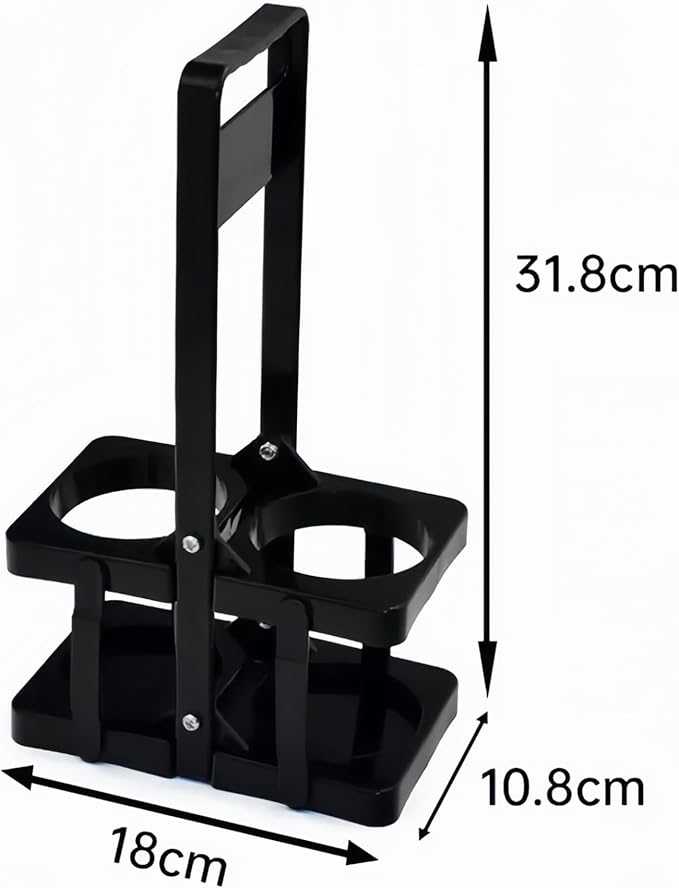 Foldable Beer Carrier 2/4/6 Pack, Heavy-Duty Plastic Drink Caddy, Portable Beverage Tote with Handle,cup carriers (green, 6 cups)
