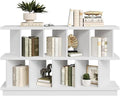 Garvee 8 Cube Storage Shelf Organizer - Wood Low Bookshelf with 10 Removable Back Panels, Display Storage Bookcase for Living Room, Bedroom, Entrance Hall, Home Office, Easy Assembly, White
