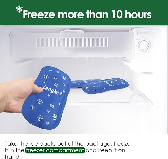 YOUSHARES Ice Pakcs for Insulin Cooler Travel Case - 4 x 160g Large Ice Packs for Diabetes Travel Case, Reusable Travel Ice Packs Keep Cooling