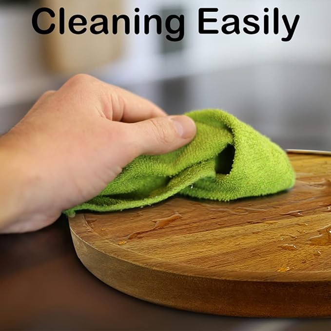 10" Two-Tier Acacia Wood Lazy Susan Organizer Kitchen Turntable for Cabinet Pantry Table Organization