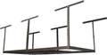 MonsterRax 4x8 Overhead Garage Storage Rack Frame Kit - Hanging Storage Shelves, Garage Ceiling Storage Rack System, Ceiling Shelving - (Hammertone, Adjustable 18"-33")