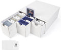 Trading Card Storage Box, Top Loaders Storage Box with 20 Card Dividers, Cardboard Trading Card Organizer for Collectible Cards Games,Card Box Fits For TCG,MTG,TCG and Basktaball Cards, 3 Drawer