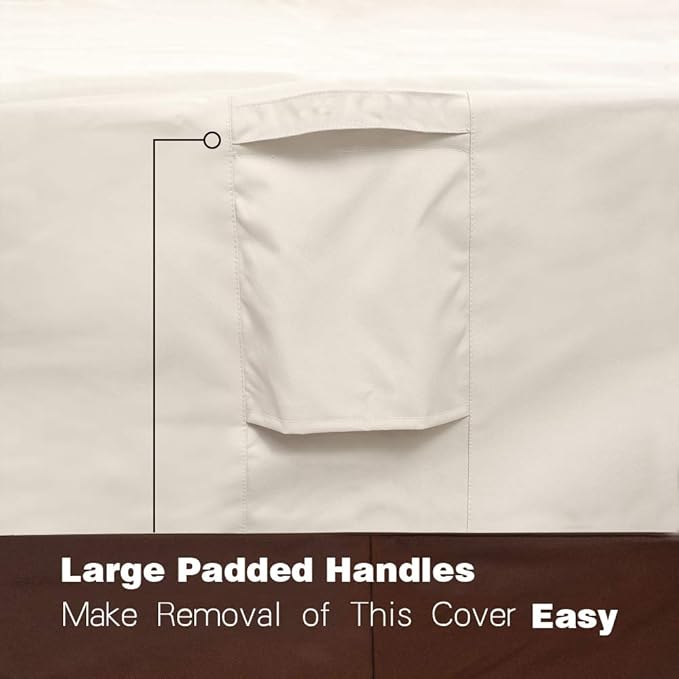Vailge Patio Chair Covers, Lounge Deep Seat Cover, Heavy Duty and Waterproof Outdoor Lawn Patio Furniture Covers (1 pack-Medium Beige & Brown)
