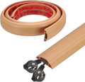 HARFINGTON 4ft Cord Cover Floor W0.6 x H0.33 Inner Channel PVC Hide Extension Cable Floor Wire Hider Wire Covers Protector for Prevent Cable Trips Cables Management, Yellow
