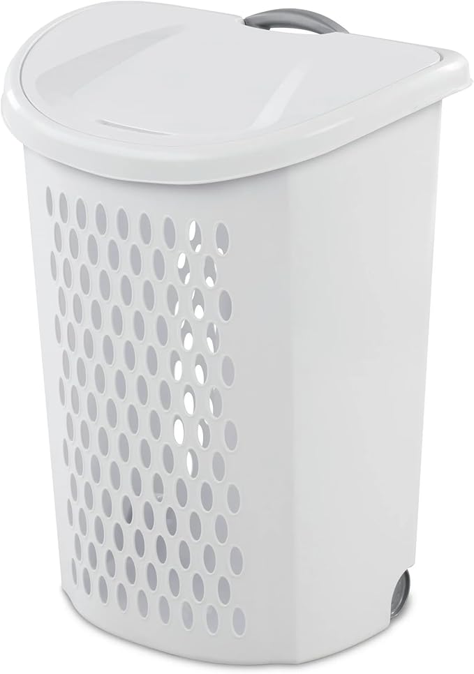 Wheeled Hamper Adult, White