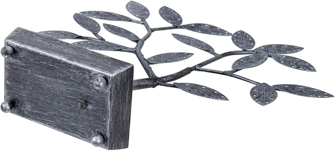 MyGift Jewelry Tree w/Bird Nest 48 pair Earrings Holder, Bracelets/Necklace Organizer Stand (Silver Metal)