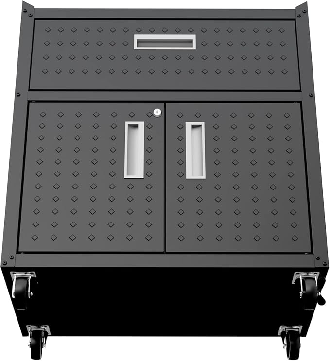 Manhattan Comfort Fortress Storage Units, Charcoal Gray
