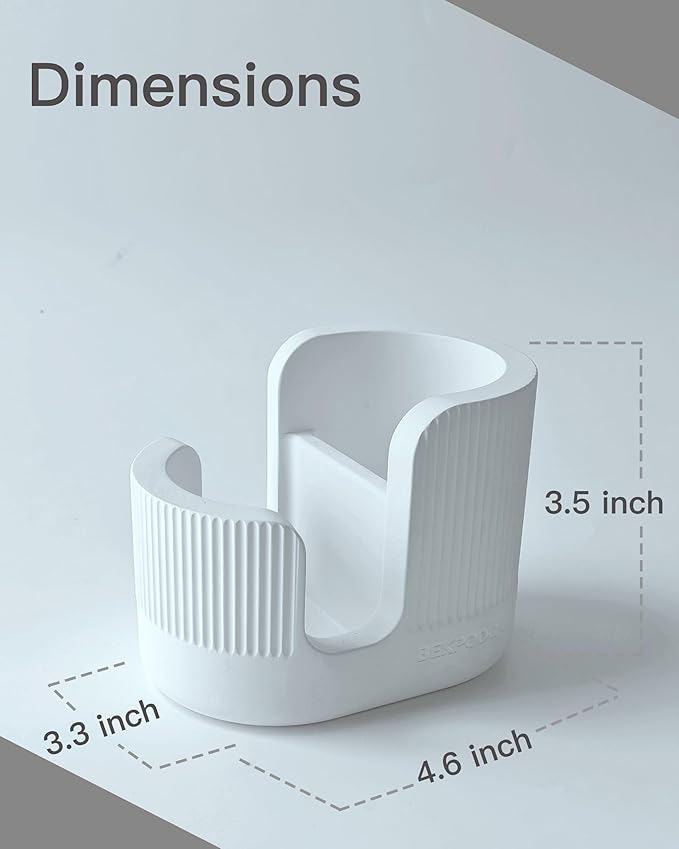 2-in-1 Diatomite Sponge Holder for Kitchen Sink, Quick-Drying Dish Sponge and Brush Holder, Dish Wand Holder, Diatomite Stone Sink Tray, Ultra Absorbent Sink Caddy Organizer, Light-Gray