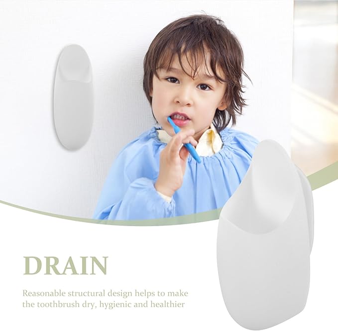 Garneck 2pcs Wall-mounted Toothbrush Holders for Electric Brushes and Shavers Bathroom Organizer with Toothpaste Storage Rack Non-slip Comb and Makeup Tool Stand