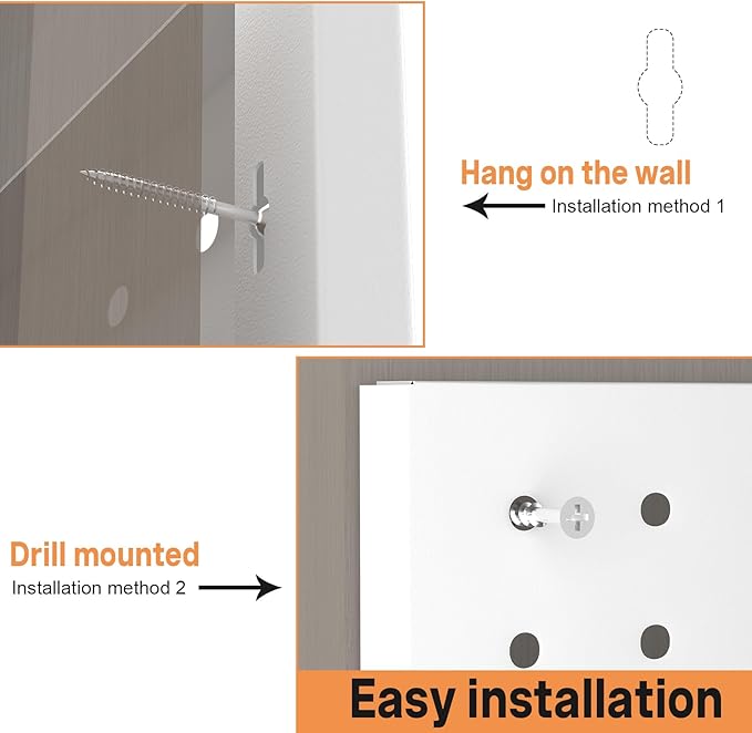 Metal Pegboard,4Pcs Peg Board Panels(12x16 inch) Wall Organizer,White Pegboard Panels Garage Tool Organizer with Screw for Entryway,Craft Room,Workbench