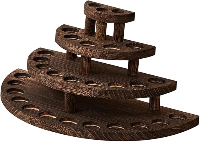 Essential Oil Storage Rack for 29 Bottles 4 Tier Wood Essential Oil Bottle Holder Organizer for Home SPA
