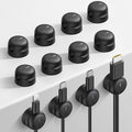 Lamicall 12Pack Rotatable Cord Organizer, Desk Office Nightstand Accessories - Cable Management Clips, Desk Phone Charger Holder Gadgets, Wire Organizer Keeper Home Workspace Dorm Organizers