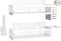 PUSDON Metal Wall Hanging Basket 2 Packs DIY Suitable for Multiple Scenes - Middle White Netting Suit