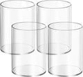 4 Pieces Clear Acrylic Pen Holder Round Acrylic Pencil Cup Clear Makeup Bush Holder Acrylic Desktop Stationery Organizer for Office School Home Desk Accessories (4 Pack, Round)