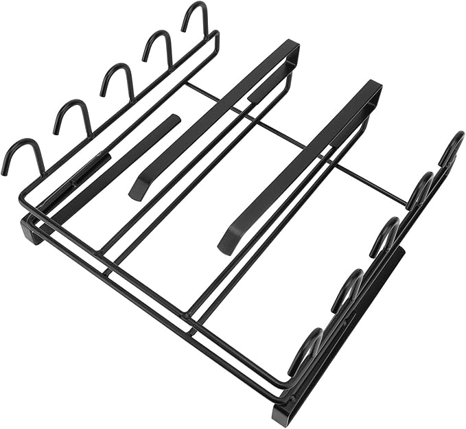 Under Shelf MultiUse Chopping Board Holder Versatile Kitchen Organizer Space Saving Under Cabinet Storage Rack for Cutting Boards Easy Installation