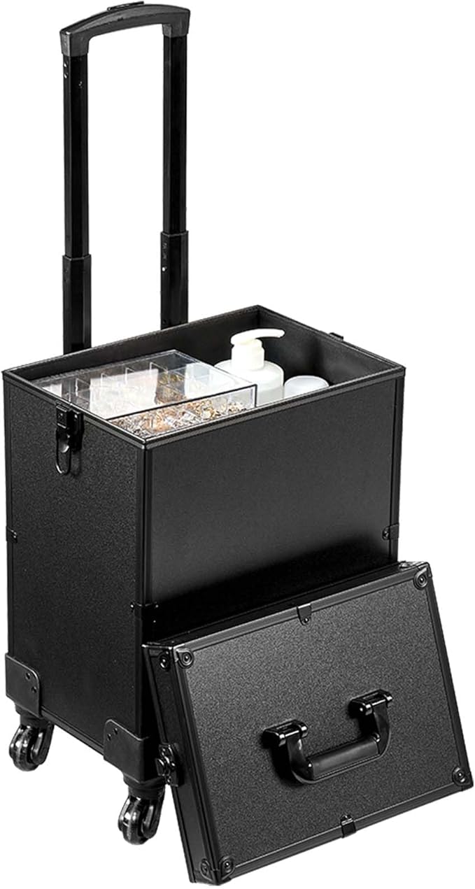 VEVOR Makeup Train Case Professional Makeup Storage Organizer Box Make Up Carrier for Women and Girls