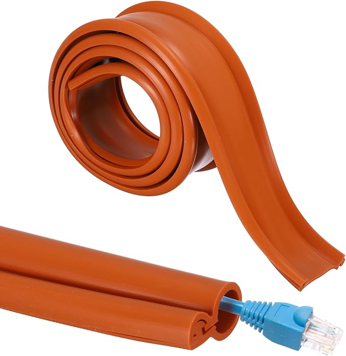 MECCANIXITY 3.3ft Cable Management Sleeve, 3/8 Inch, ID Flexible Cord Wires Hider Cover Insulation Snap-fit Protector for Substation, High-Voltage Electrical Networks, Red