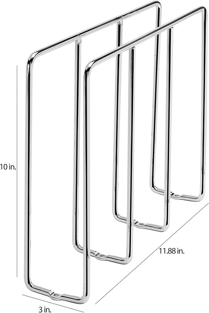 Rev-A-Shelf U-Shaped Wire Tray Divider Bakeware Cookie Sheet Organizer for Wall or Base Kitchen Cabinets for Face Opening of 3.25" Chrome, 596-10CR-52