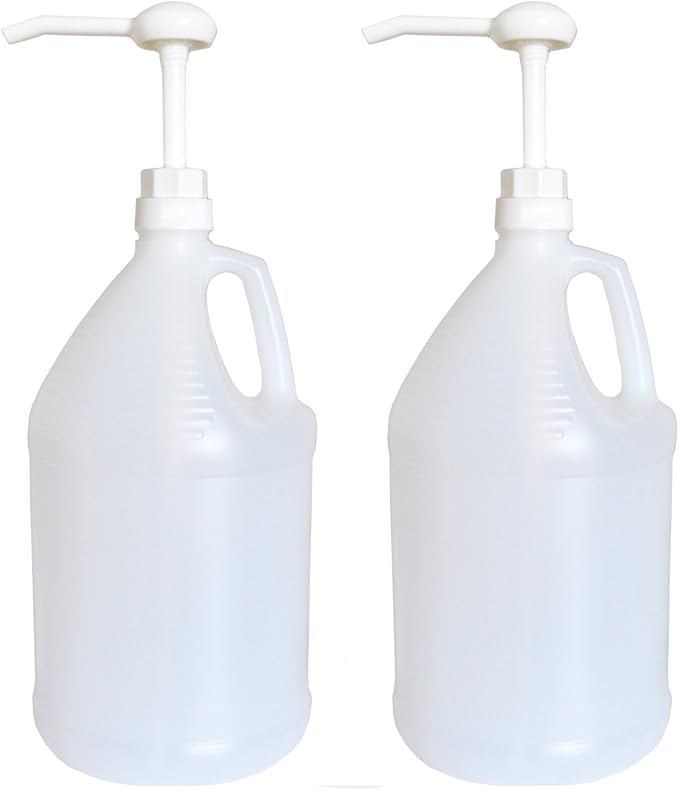 nicebottles Gallon Jug with Pump, Pack of 2