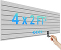 Ezlaino PVC Slat Wall Paneling 4FT x 2FT- Thickened & Durable, Waterproof, Versatile | Fits Most Slatwall Accessories (Not Included) | Ideal for Garage, Home & Store Organization, Gray