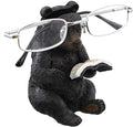Whimsical Sitting Bear Reading Book Eyeglasses Holder Stand - Fun Glasses Keeper