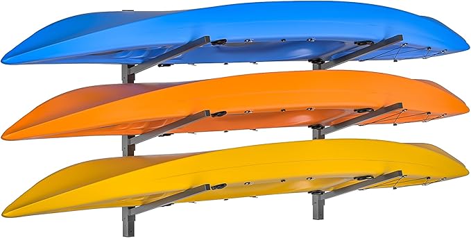 Ultrawall Kayak Storage Rack, Adjustable Wall Mounted Kayak Holder for Garage, Heavy Duty Kayak Hanger for Canoe, Paddleboard, Indoor & Outdoor Use