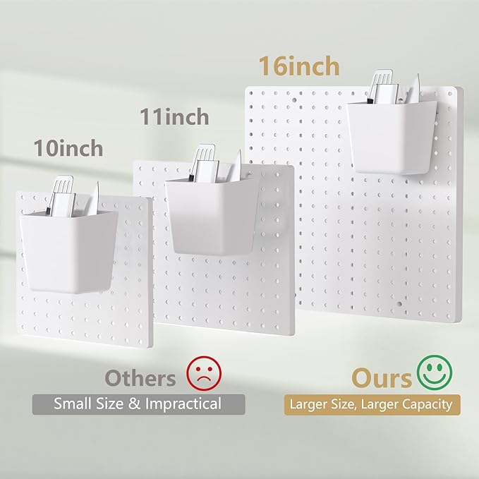 FZK Peg board,Pegboard 32''*32'',White Pegboard 4pcs and 33 board Organizer Accessories,Pegboard Wall Organizer,Peg boards,Peg boards for Walls,ABS Plastic Craft Room Garage Kitchen office