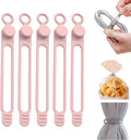 Data Cable Organizer, Silicone Cable Ties Reusable - Elastic Cord Organizer for Electronics, Adjustable Wire Ties for Cable Management,Computer Wires,Phone Charger,Earphone,Home Office (Pink, 5PCS)