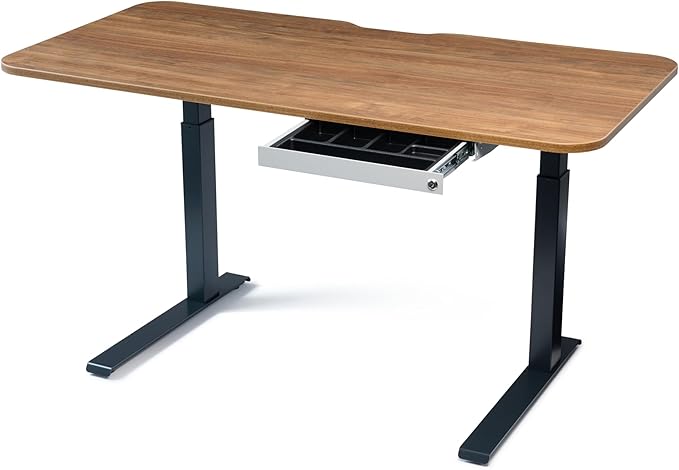 PERFECT POSTURE Max Under Desk Storage Drawer – Large Desk Drawer with Lock for Regular & Sit-Stand Standing Desks, Gray (16.2” x 9.3")