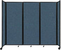 Versare Room Divider 360 Portable Wall Partition | Folding Panels | Large Freestanding Divider | Locking Wheels | Temporary Room Separator