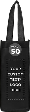DISCOUNT PROMOS Non-Woven Vineyard Two Bottle Wine Bags