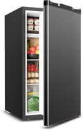Mini Fridge with Freezer - 3.2 Cu.Ft Single Door Mini Refrigerator with Adjustable Thermostat, Small Fridge for Bedroom, Apartment, Dorm - Black