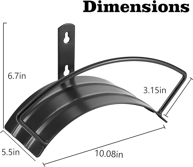 Eastrans Wall Mount Garden Hose Holder, Heavy Duty Water Hose Holder Easily Holds Up to 125 Feet 3/4’’ Hose, Solid Metal & Rust-Free, Perfect Garden Hose Storage for Outside Yard Lawn,Black
