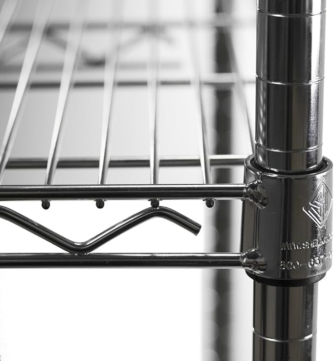 Shelving Inc. 14"d x 30" w x 72" h Chrome Wire Shelving with 5 Tier Shelves, Weight Capacity 800lbs Per Shelf
