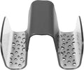 Spectrum Sink Saddle for Kitchen Sink Gray Slate Tint Sponge and Brush Holder Organizer, Dish Brush and Sponges Plastic Saddle Caddy for Double Sink Storage with Drain Holes for Quick Drying